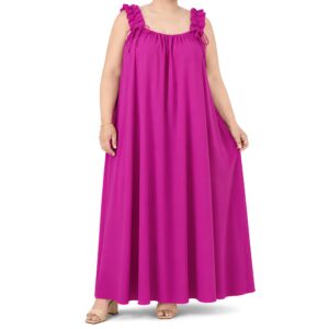 Vestido longo alças em folho