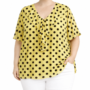 Blusa bolinhas c/ folho