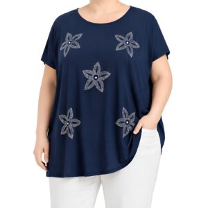 Blusa flores c/ strass
