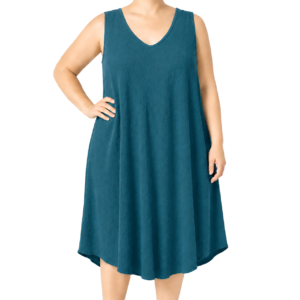 Vestido cavado evasé