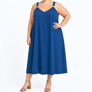 Vestido fluído alças