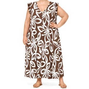 Vestido estampa tropical c/ folho