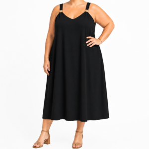 Vestido fluído alças