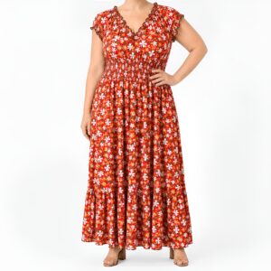 Vestido longo florido