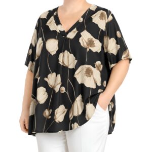 Túnica decote V floral
