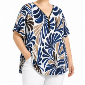 Túnica estampada c/ fecho
