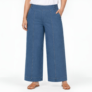 Calça ganga estilo culotte