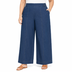 Calça ganga perna larga