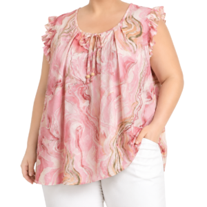 Blusa abstrata c/ lágrima