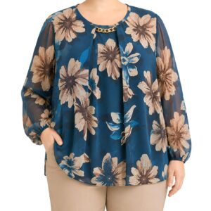 Blusa floral c/corrente