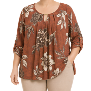 Blusa florida c/lágrima