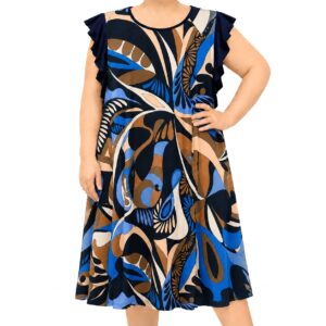 Vestido estampado c/folhos