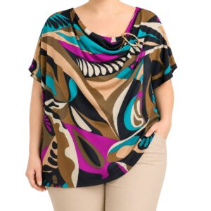 Blusa estampada c/alfinete