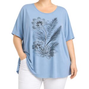 Blusa estampa flores c/strass