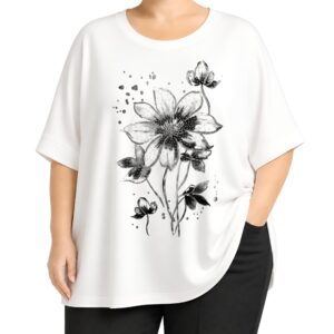 Blusa floral c/ strass