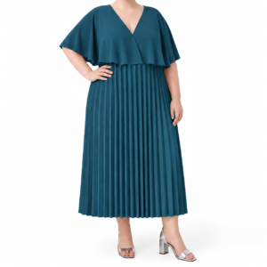 Vestido midi plissado