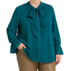 Camisa folhos plissados