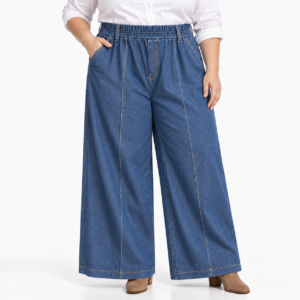 Calça ganga plus size c/nervura