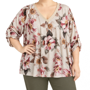 Blusa malha floral